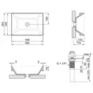 Раковина Qtap Crow 500x350x180 White с донным клапаном QT0511L582W
