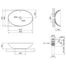 Раковина Qtap Dove 625х415х150 Matt black QT063077MBMB