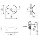 Раковина Qtap Dove 410х335х145 Matt black QT063078MBMB