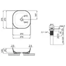 Раковина-чаша Qtap Kolibri 370х370х120 White с донным клапаном QT10118037FW