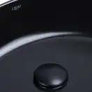 Раковина-чаша Qtap Leo 450х305х160 Matt black с донным клапаном QT1111A052MB