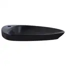 Раковина-чаша Qtap Leo 695х460х115 Matt black с донным клапаном QT1111A089TMB