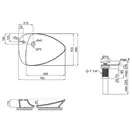 Раковина-чаша Qtap Leo 695х460х115 White с донным клапаном QT1111A089TW