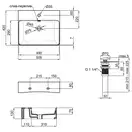 Раковина Qtap Nando C 500х420х125 White с донным клапаном QT12117050CW