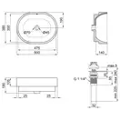 Раковина-чаша Qtap Robin 505х385х190 White с донным клапаном QT1311A025W