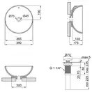 Раковина-чаша Qtap Robin 383х383х175 White с донным клапаном QT1311L408W