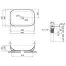 Раковина Qtap Robin 610х400х145 Matt black QT132143PMBMB