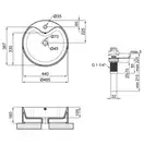 Раковина-чаша Qtap Scorpio 460х460х155 White с донным клапаном QT14117046LW