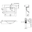 Раковина Qtap Stork 610х420х170 White с донным клапаном QT1511L738W