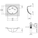 Раковина Qtap Stork 495х410х185 White с донным клапаном QT1511LU023W
