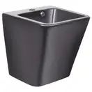 Раковина подвесная моноблок Qtap Tern 370х410х400 Matt black с донным клапаном QT1711G808MB