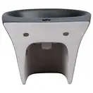 Раковина подвесная моноблок Qtap Virgo 550х430х400 Matt black с донным клапаном QT1811037GMB