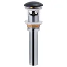 Раковина подвесная моноблок Qtap Virgo 550х430х400 Matt black с донным клапаном QT1811037GMB