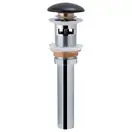 Раковина подвесная моноблок Qtap Virgo 550х430х400 Matt black с донным клапаном QT1811037GMB