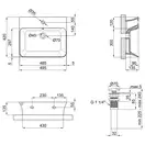 Раковина Qtap Virgo 485x410x125 White с донным клапаном QT18112258W