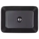 Раковина-чаша Qtap Virgo 490х350х110 Matt black с донным клапаном QT18112261MBMB