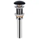 Раковина-чаша Qtap Virgo 490х350х110 Matt black с донным клапаном QT18112261MBMB