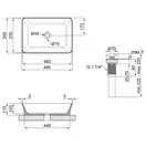 Раковина-чаша Qtap Virgo 490х350х110 White с донным клапаном QT18112261W