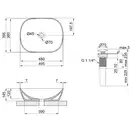 Раковина-чаша Qtap Aquarius 490x395x150 White с донным клапаном QT21112143W