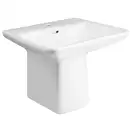 Раковина подвесная моноблок Qtap Aquarius 630х515х490 White с донным клапаном QT2111WL425W