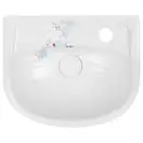 Раковина напольная с пьедесталом Qtap Baby 375x305x520 White с рисунком, с донным клапаном QT2311LP304BW (QT2311LP304BEWD)