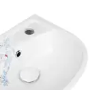 Раковина напольная с пьедесталом Qtap Baby 375x305x520 White с рисунком, с донным клапаном QT2311LP304BW (QT2311LP304BEWD)