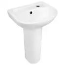 Раковина напольная с пьедесталом Qtap Baby 375x305x520 White с донным клапаном QT2311LP304BW