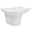 Раковина подвесная моноблок Qtap Presto 600х450х405mm White с донным клапаном QT2411G822W