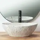 Rea Sofia Light Stone Умивальник накладний, сірий (REA-U0165)