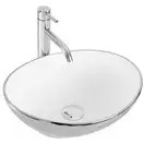 Умивальник (раковина) REA SOFIA SILVER / WHITE накладний сріблястий / білий (REA-U0420)