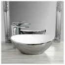 Умивальник (раковина) REA SOFIA SILVER / WHITE накладний сріблястий / білий (REA-U0420)