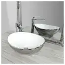 Умивальник (раковина) REA SOFIA SILVER / WHITE накладний сріблястий / білий (REA-U0420)