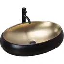 Умывальник (раковина) REA MELANIA BLACK / GOLD накладной черный (REA-U0469)