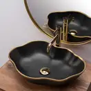 Умивальник (раковина) REA PEARL BLACK GOLD накладний чорний/золото (REA-U0692)