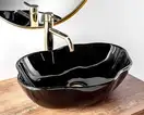 Умывальник (раковина) REA PEARL BLACK накладной черный (REA-U0858)
