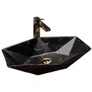 Умивальник (раковина) REA VEGAS MARBLE BLACK MAT накладний чорний (REA-U0994)