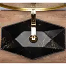 Умивальник (раковина) REA VEGAS MARBLE BLACK MAT накладний чорний (REA-U0994)