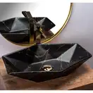 Умивальник (раковина) REA VEGAS MARBLE BLACK MAT накладний чорний (REA-U0994)