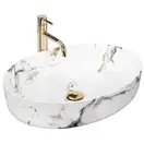 Умывальник (раковина) REA QUEEN CARRARA SHINY накладной (REA-U1232)