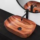 Rea Belinda Wood Matt Умывальник накладной, черный матовый (REA-U5051)