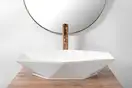 Rea Vegas Rose Gold Edge Умывальник, белый/розовое золото (REA-U5605)