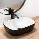 Умывальник (раковина) REA BELINDA BLACK WHITE накладной (REA-U6332)