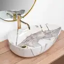 Умывальник (раковина) REA GRETA 65 THUNDER SHINY накладной мрамор (REA-U6500)