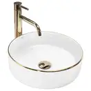 Rea SAMI GOLD EDGE Умивальник накладний, білий (REA-U6758)