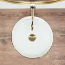 Rea SAMI GOLD EDGE Умивальник накладний, білий (REA-U6758)