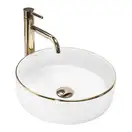 Rea SAMI GOLD EDGE Умивальник накладний, білий (REA-U6758)