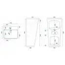 Умывальник (раковина) REA  ARIS MARBLE напольный мрамор (REA-U6906)
