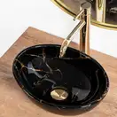 Умывальник (раковина) REA SOFIA MINI BLACK MARBLE SHINY накладной (REA-U6963)