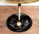 Умывальник (раковина) REA SOFIA MINI BLACK MARBLE SHINY накладной (REA-U6963)