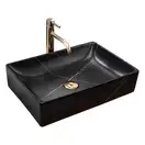 Умывальник (раковина) REA INGA BLACK MARBLE MATT накладной (REA-U8006)